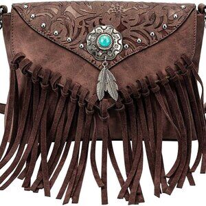 Small Crossbody Bags for Women Crossbody Handbag Fringe Purse Tassel Shoulder Ba